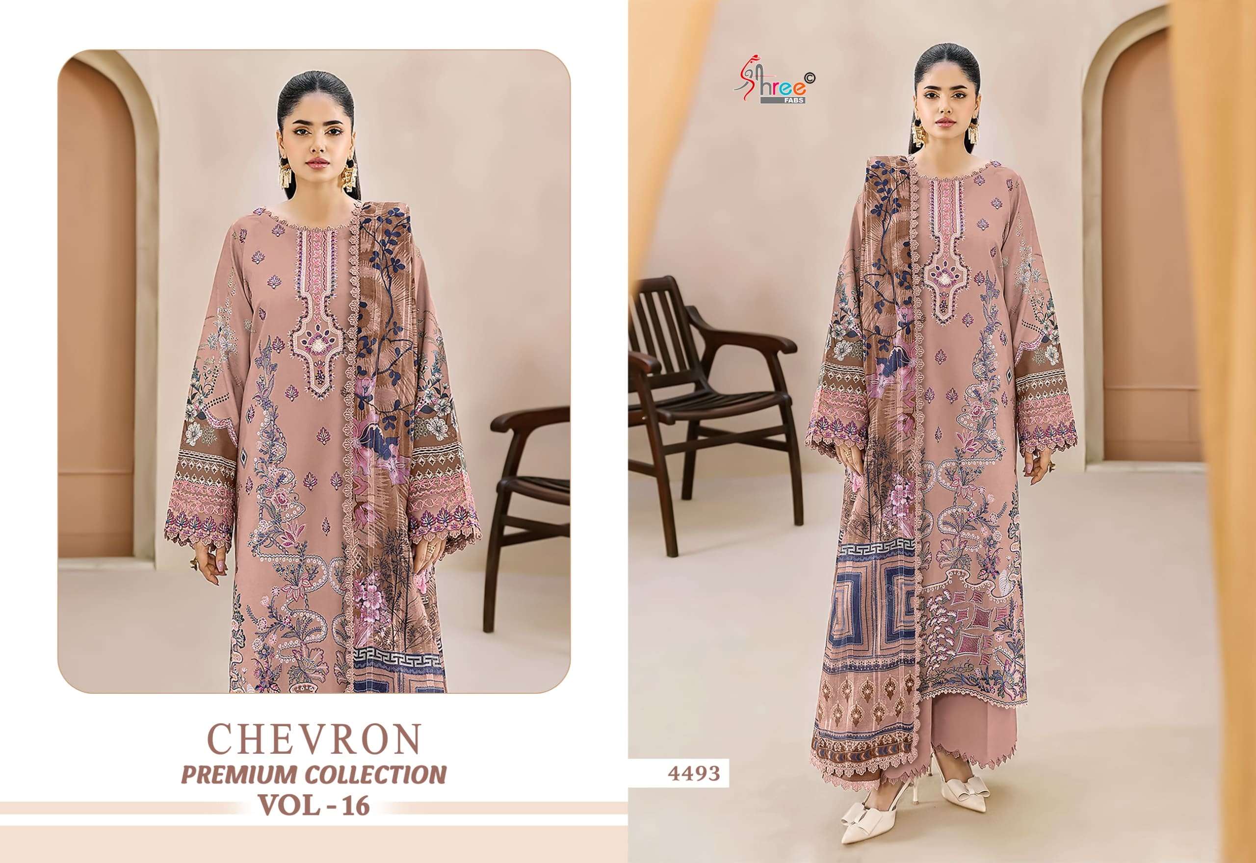 Shree Fab Chevron Premium Collection Vol-16 Cotton Pakistani Suit