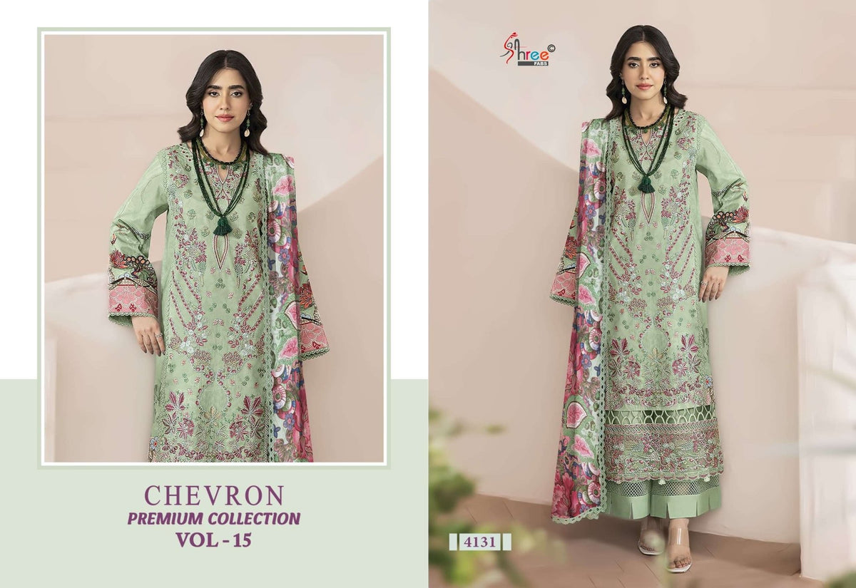 Shree Fab Chevron Premium Collection Vol - 15 Dress Material - Amrah Wholesale