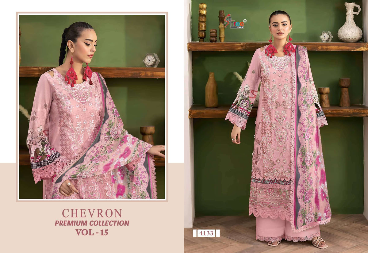 Shree Fab Chevron Premium Collection Vol - 15 Dress Material - Amrah Wholesale