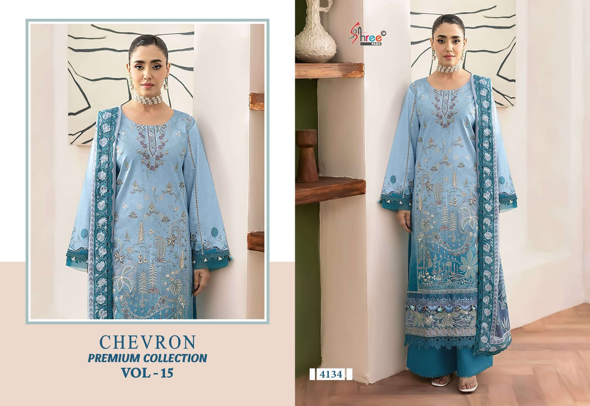 Shree Fab Chevron Premium Collection Vol - 15 Dress Material - Amrah Wholesale