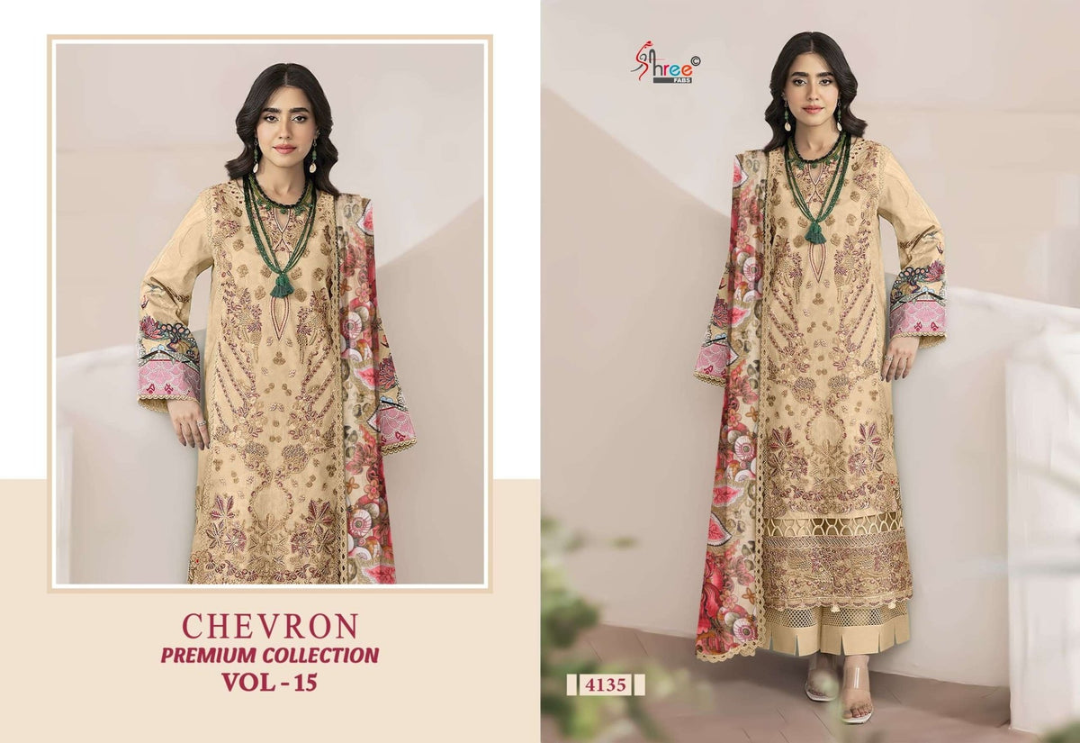 Shree Fab Chevron Premium Collection Vol - 15 Dress Material - Amrah Wholesale
