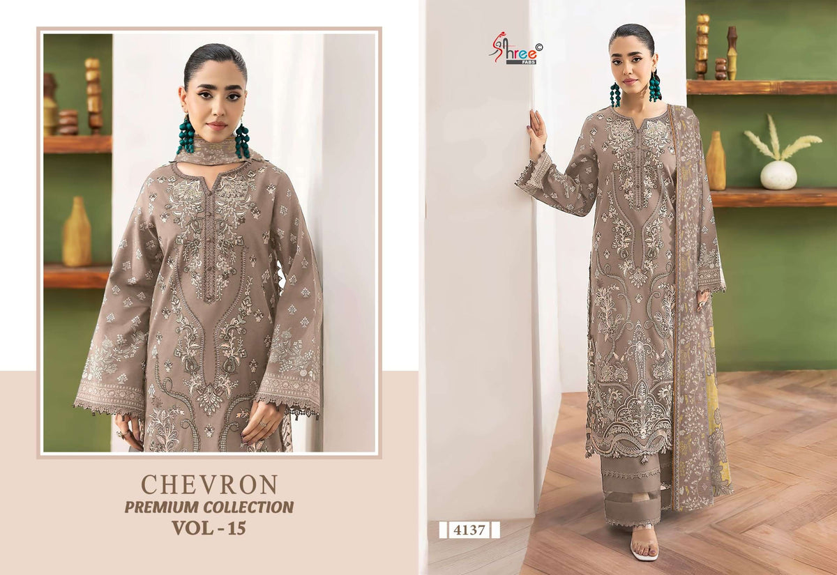 Shree Fab Chevron Premium Collection Vol - 15 Dress Material - Amrah Wholesale