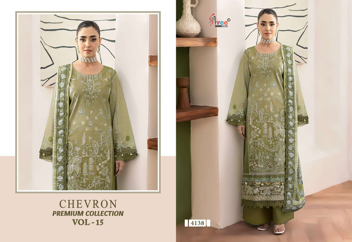 Shree Fab Chevron Premium Collection Vol - 15 Dress Material - Amrah Wholesale