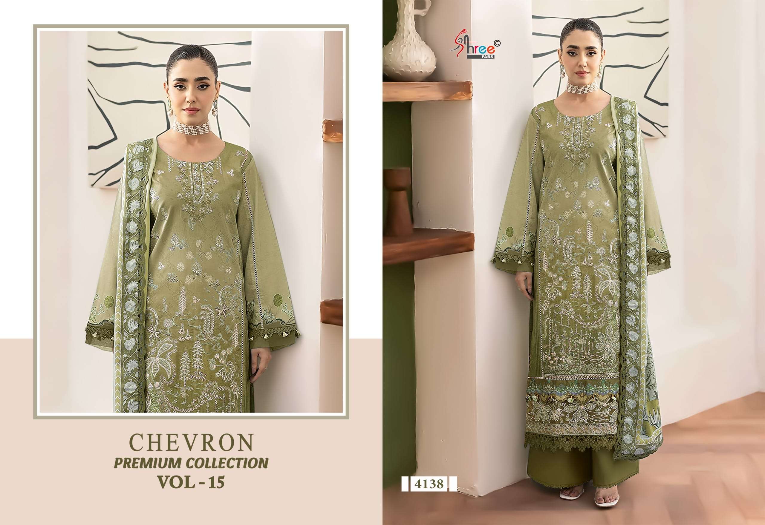 Shree Fab Chevron Premium Collection Vol - 15 Dress Material - Amrah Wholesale