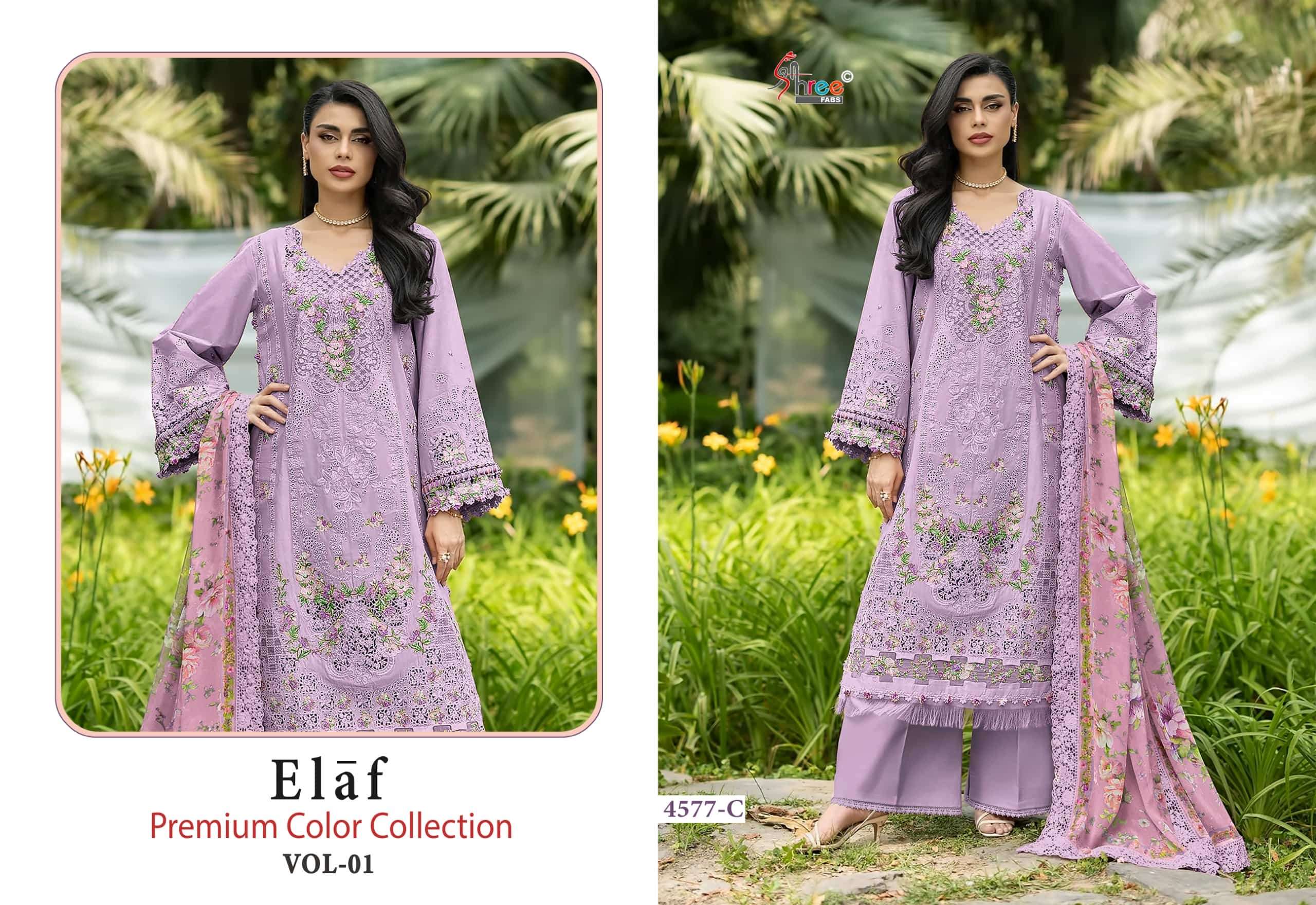 Shree Fab Elaf Premium Colour Vol-1 Cotton Printed Pakistani Suit Set