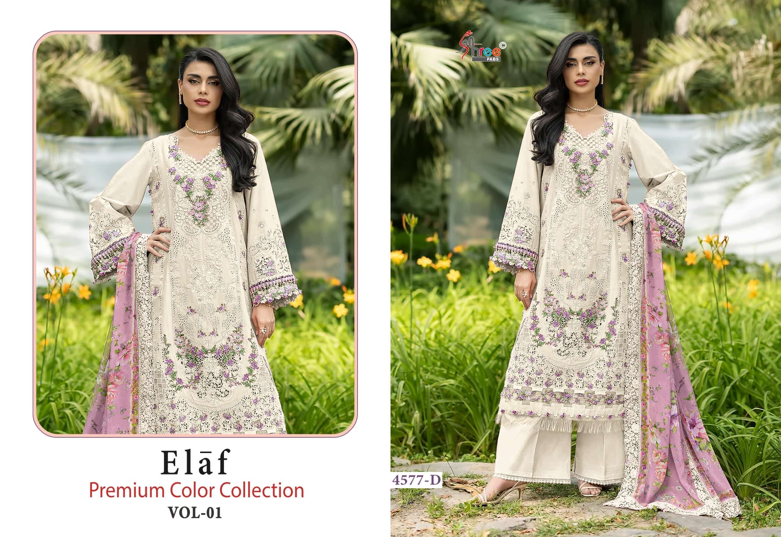 Shree Fab Elaf Premium Colour Vol-1 Cotton Printed Pakistani Suit Set
