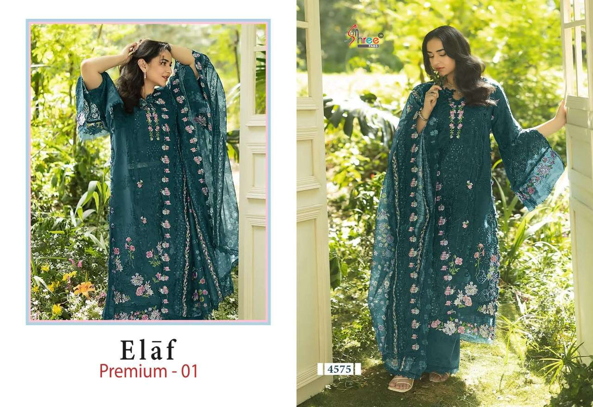 SHREE FAB ELAF PREMIUM VOL-1 Cotton Embroidery Pakistani Suit Material