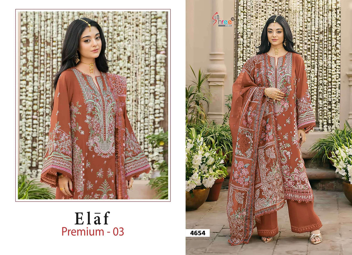 SHREE FAB ELAF PREMIUM VOL-3 Cotton Embroidered Pakistani Salwar Suit
