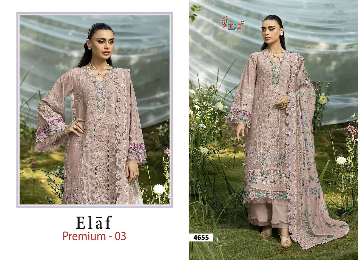 SHREE FAB ELAF PREMIUM VOL-3 Cotton Embroidered Pakistani Salwar Suit