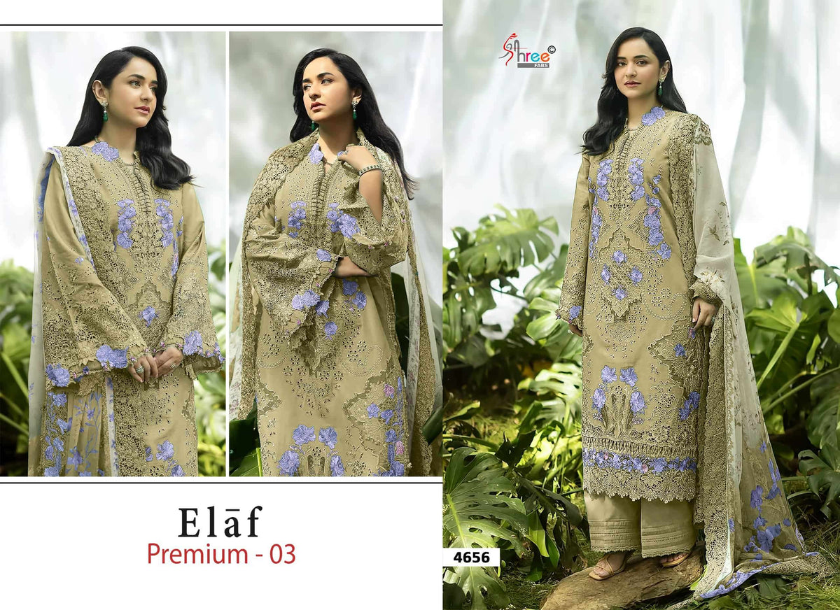 SHREE FAB ELAF PREMIUM VOL-3 Cotton Embroidered Pakistani Salwar Suit