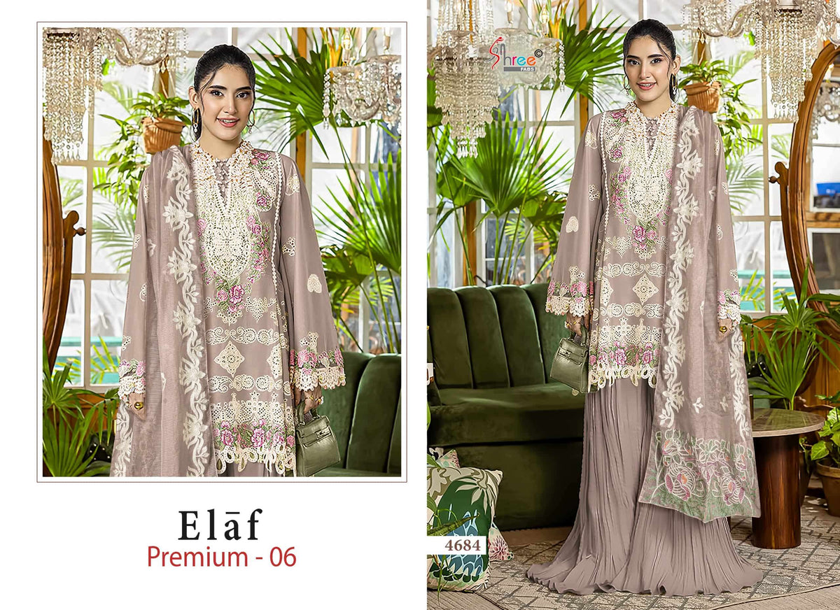 SHREE FAB ELAF PREMIUM VOL-6 Cotton Embroidered Pakistani Suit