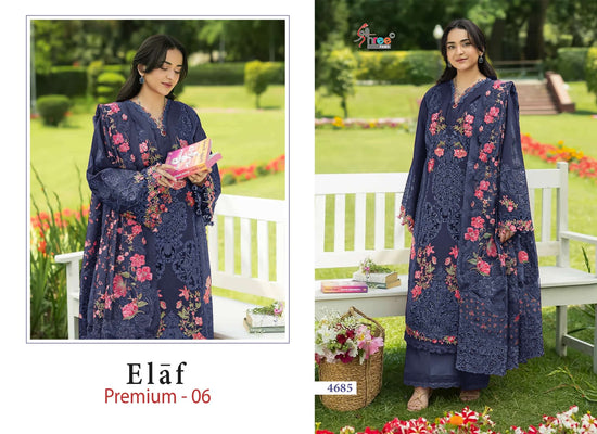 SHREE FAB ELAF PREMIUM VOL-6 Cotton Embroidered Pakistani Suit