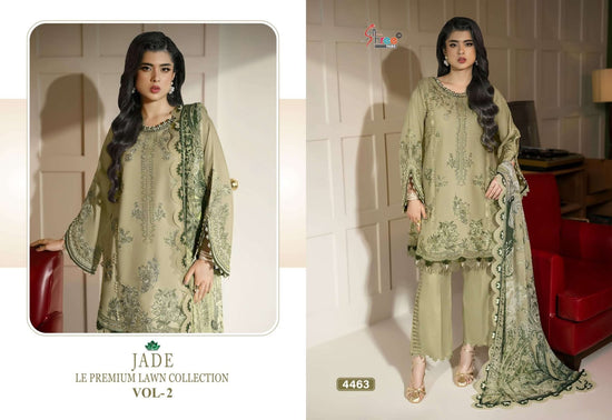 SHREE FAB JADE LE-PREMIUM LAWN COLLECTION VOL-2 Cotton Embroidered Pakistani Suit - Amrah Wholesale