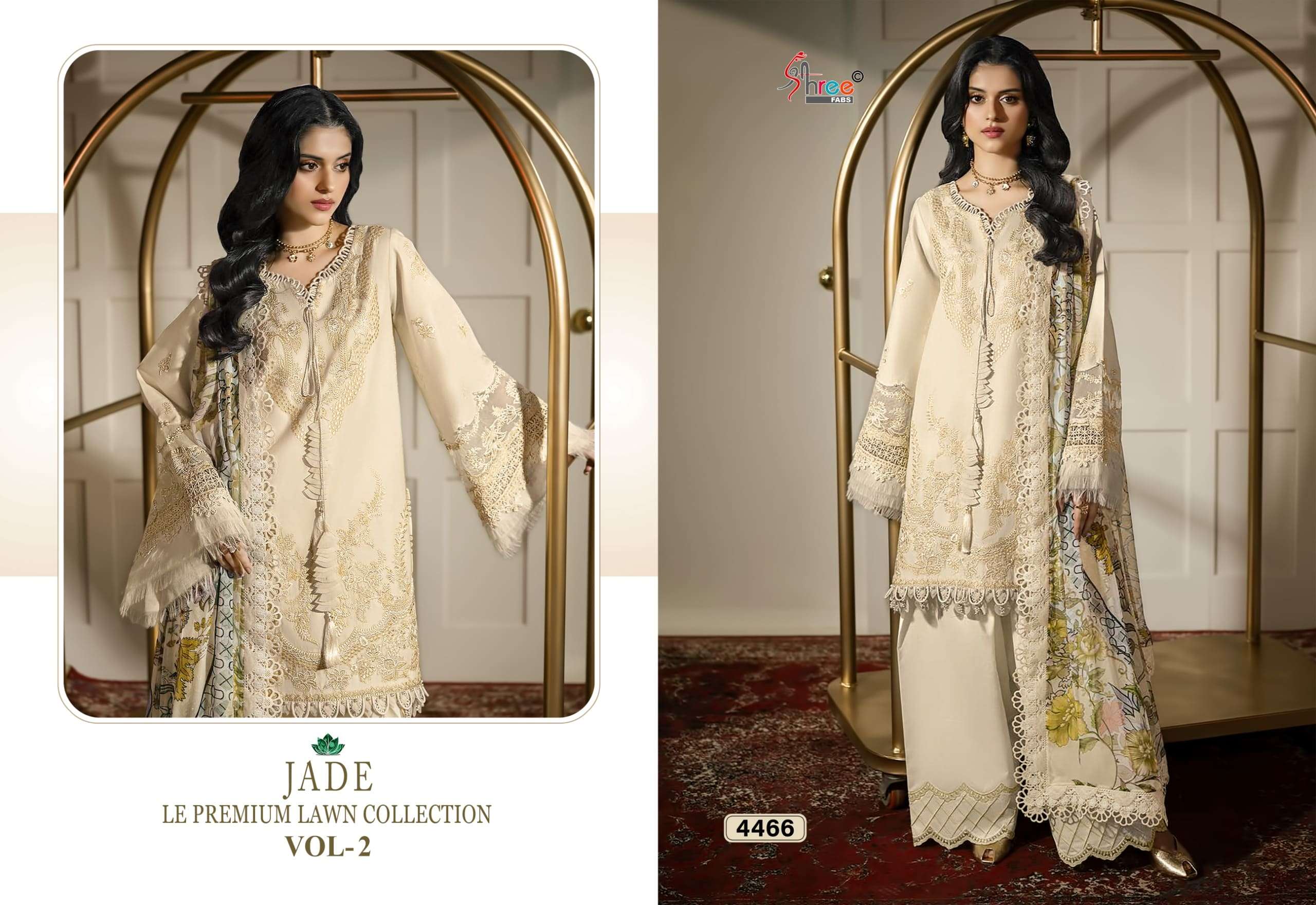 SHREE FAB JADE LE-PREMIUM LAWN COLLECTION VOL-2 Cotton Embroidered Pakistani Suit