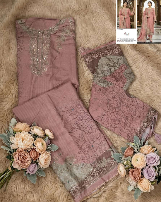SHREE FAB KT-338 Viscose Muslin Embroidery Pakistani Suit Set