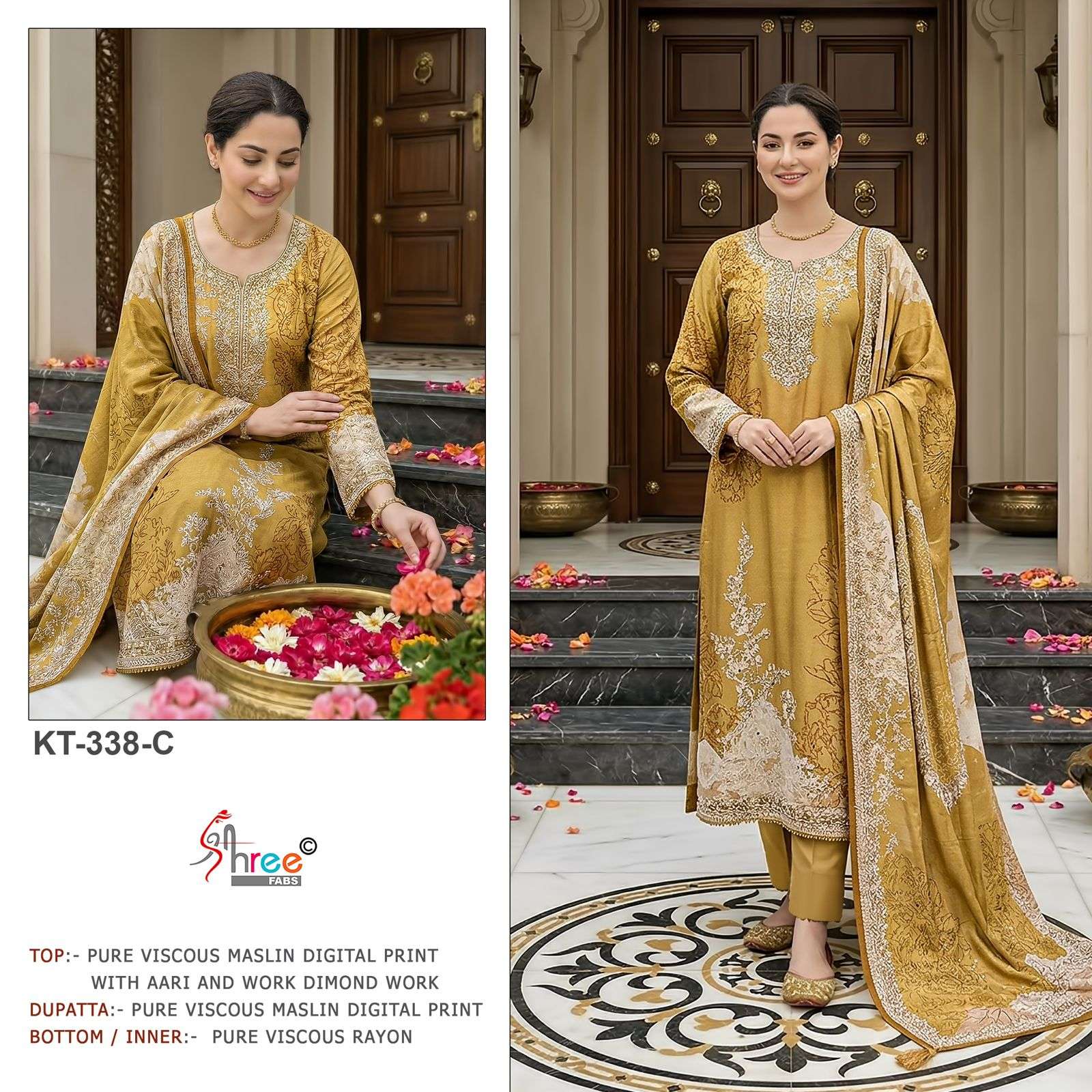 Shree Fab KT - 338 Pakistani Suit Wholesale Catalogue - Amrah Wholesale