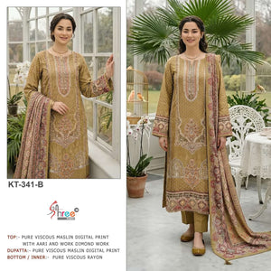 SHREE FAB KT - 341 Viscose Muslin Pakistani Suit - Amrah Wholesale
