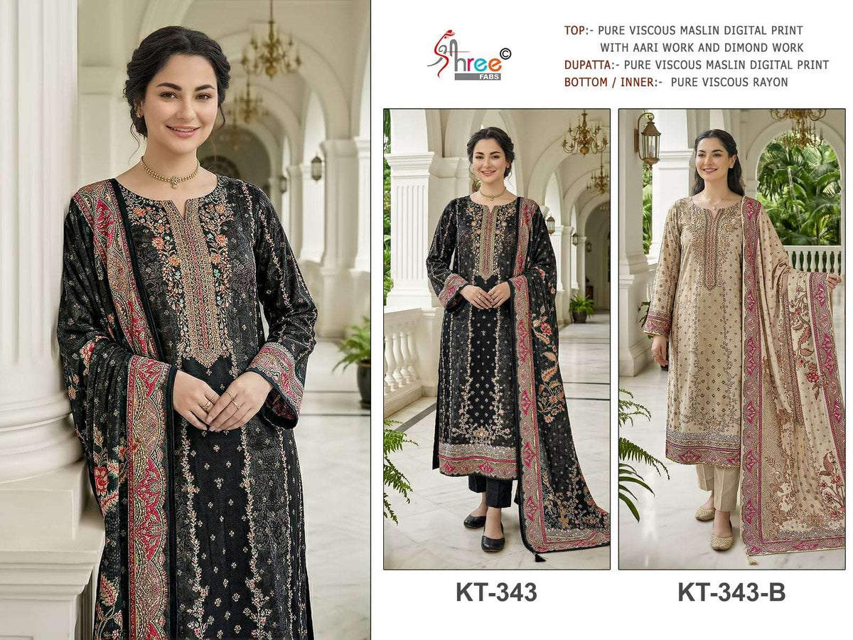 Shree Fab KT - 343 Pakistani Suit Wholesale Catalogue - Amrah Wholesale