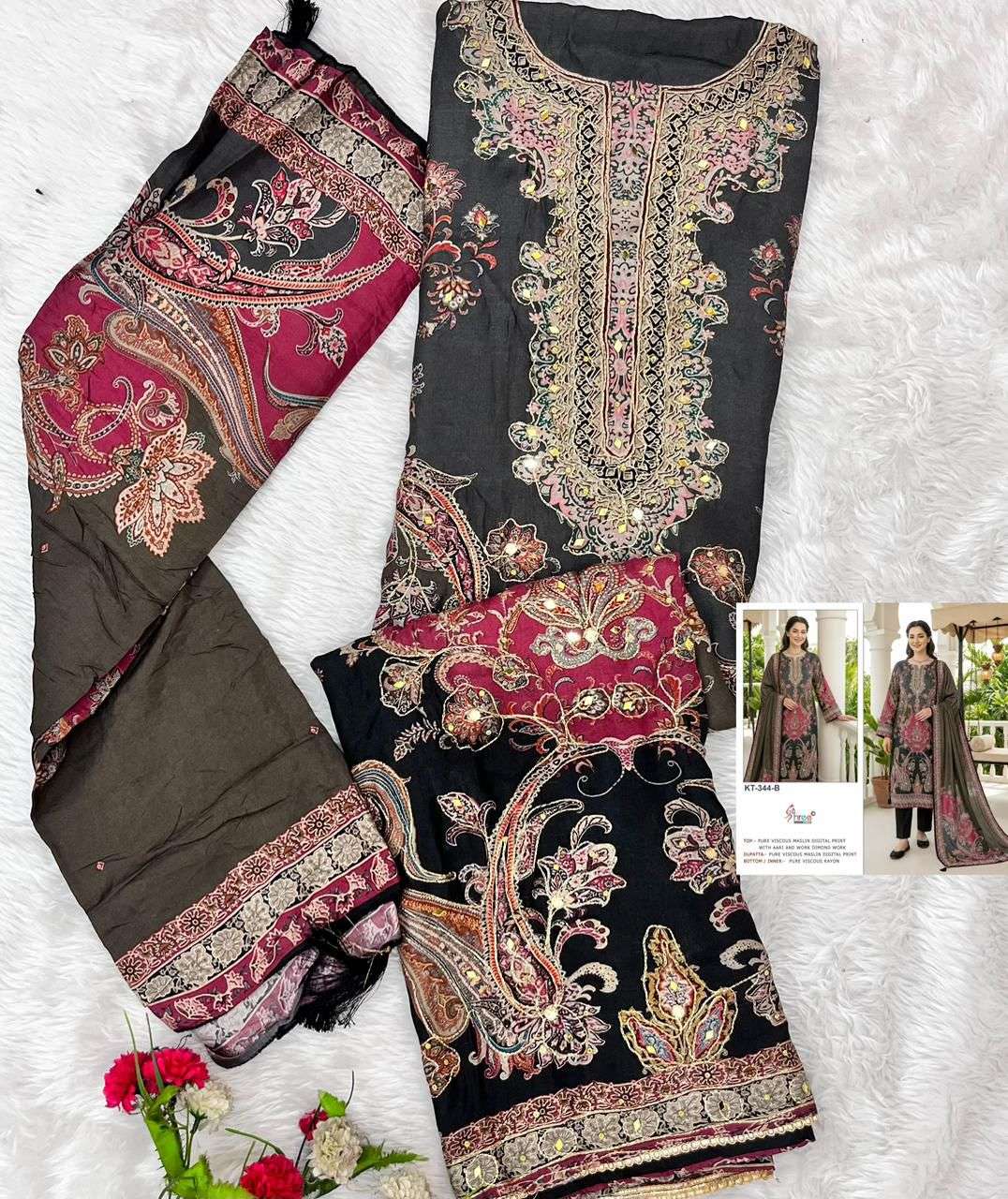Shree Fab KT - 344 Pakistani Suit Wholesale Catalogue - Amrah Wholesale
