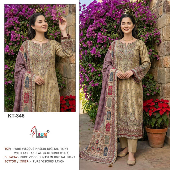 Shree Fab KT - 346 Viscose Muslin Pakistani Suit - Amrah Wholesale