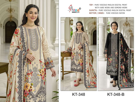 SHREE FAB KT - 348 Viscose Muslin Pakistani Suit Wholesale Surat India - Amrah Wholesale