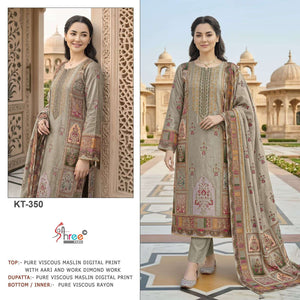 Shree Fab KT - 350 Viscose Muslin Pakistani Suit - Amrah Wholesale