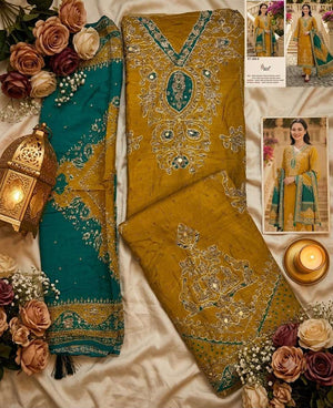 SHREE FAB KT-355 C Viscose Muslin Pakistani Suit - Amrah Wholesale