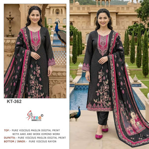 SHREE FAB KT - 362 Viscose Muslin Pakistani Suit - Amrah Wholesale