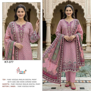 SHREE FAB KT-371 Viscose Muslin Pakistani Suit - Amrah Wholesale