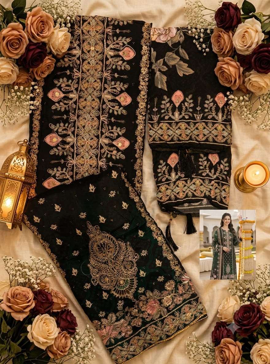 Shree Fab KT-372 Viscose Muslin Embroidered Pakistani Suit