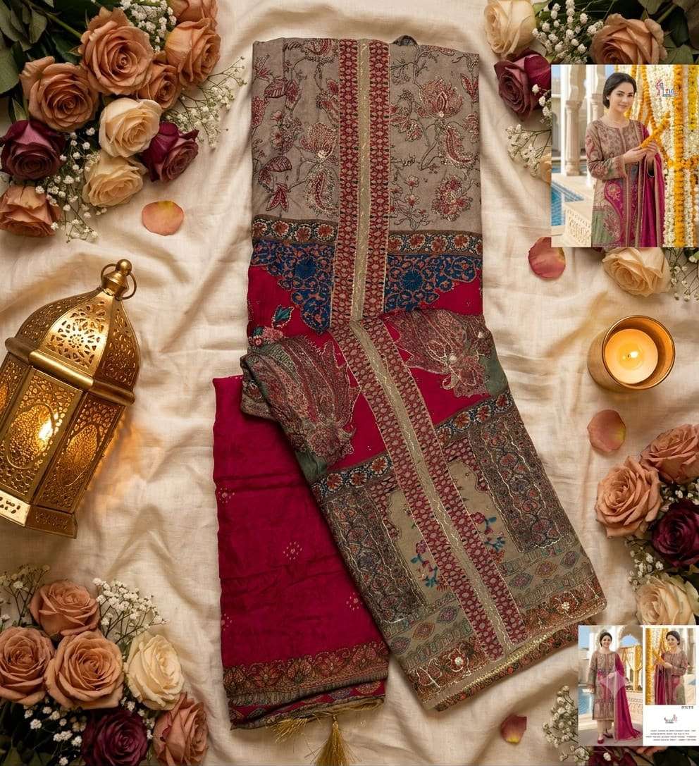 Shree Fab KT-375 Viscose Muslin Premium Embroidered Pakistani Suit