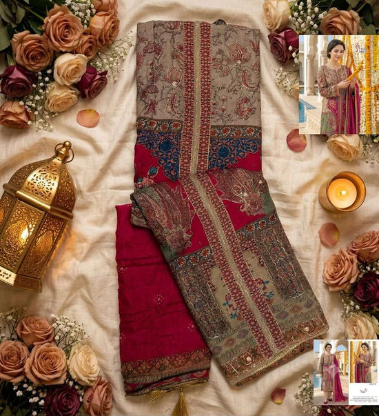 Shree Fab KT-375 Viscose Muslin Premium Embroidered Pakistani Suit