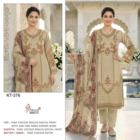 SHREE FAB KT-376 Viscose Muslin Pakistani Suit