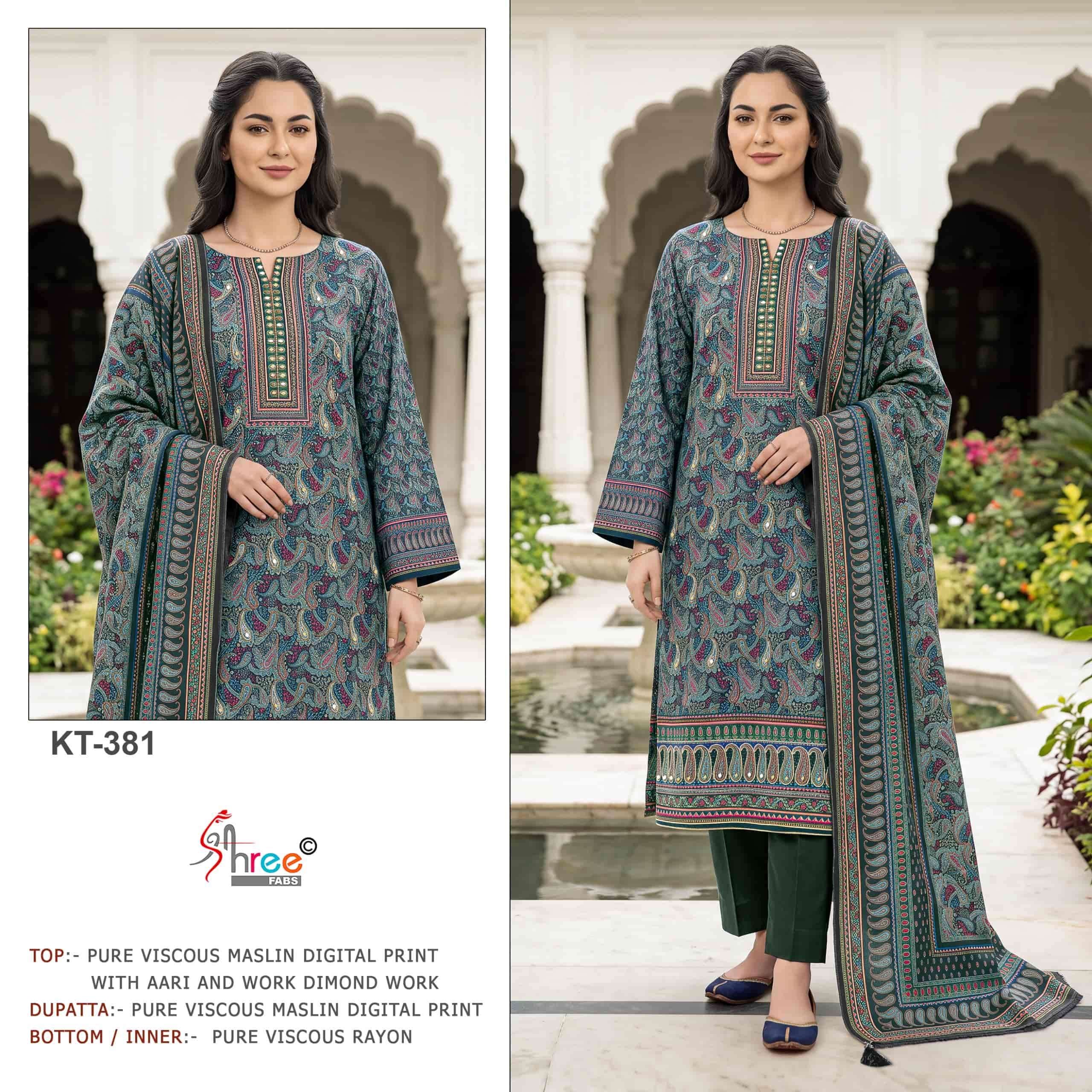 SHREE FAB KT-381 Viscose Muslin Pakistani Suit