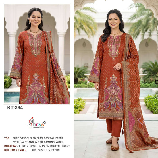 SHREE FAB KT-384 Viscose Muslin Dress Material