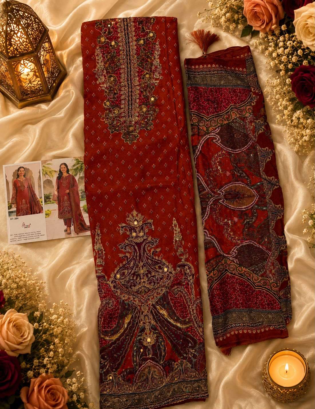 SHREE FAB KT-384 Viscose Muslin Dress Material