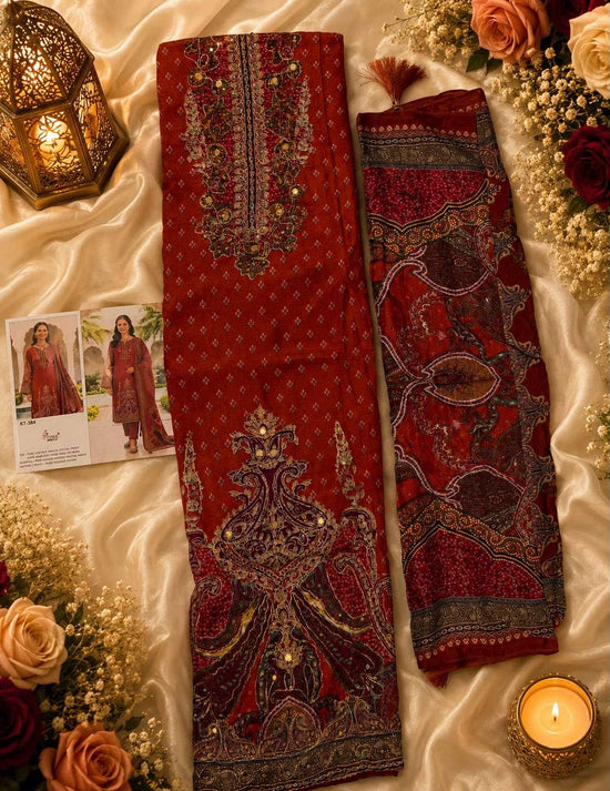 SHREE FAB KT-384 Viscose Muslin Dress Material