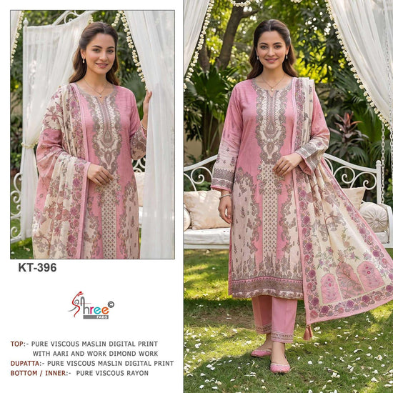 SHREE FAB KT-396 Viscose Muslin Embroidered Pakistani Suit