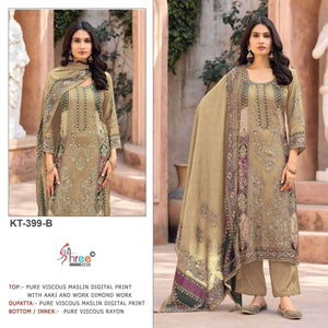 SHREE FAB KT-399 Viscose Muslin Embroidery Pakistani Suit