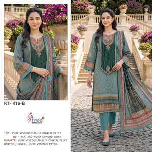 Shree Fab KT-416 Viscose Muslin Digital Printed Salwar Suit