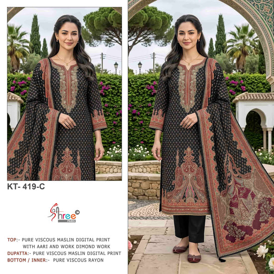 SHREE FAB KT-419 Viscose Muslin Salwar Suit