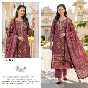 SHREE FAB KT-420 Viscose Muslin Salwar Suit