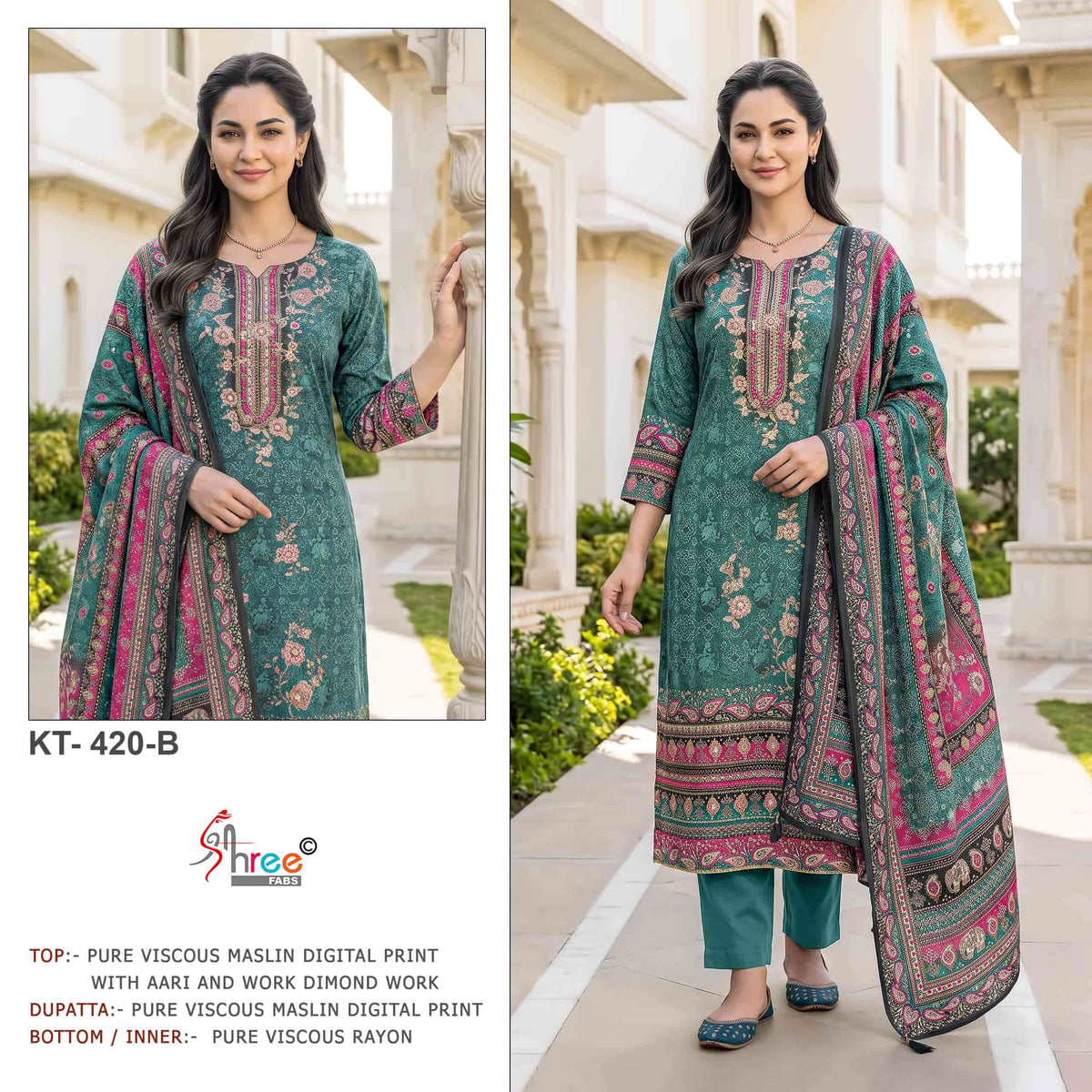 SHREE FAB KT-420 Viscose Muslin Salwar Suit