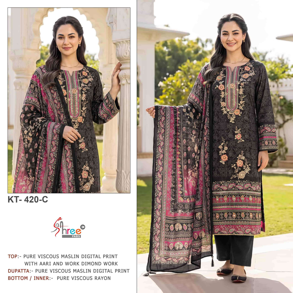 SHREE FAB KT-420 Viscose Muslin Salwar Suit