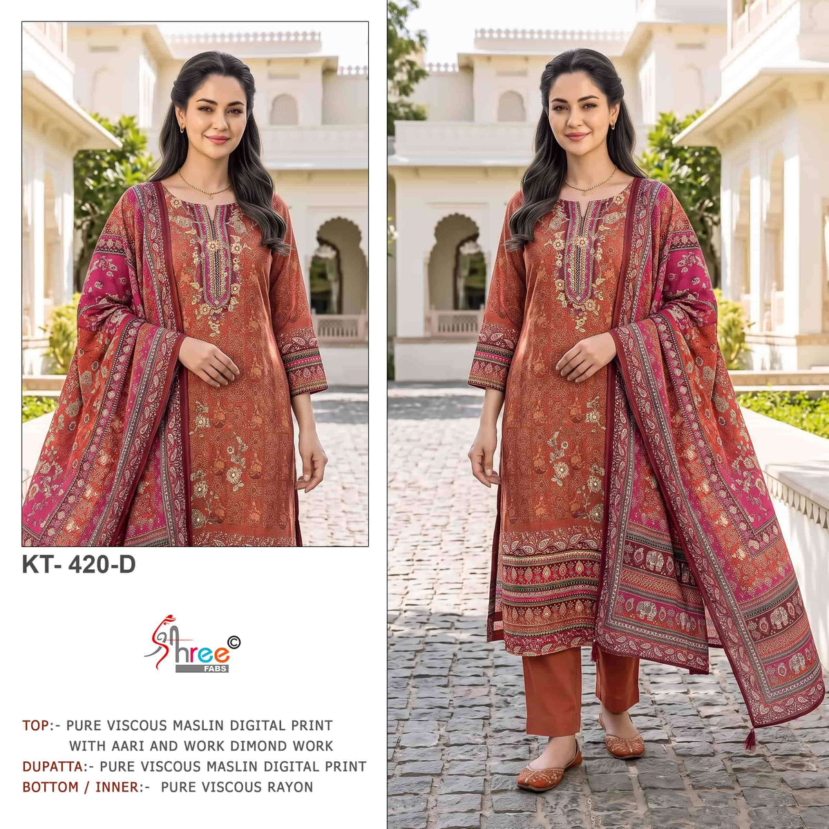 SHREE FAB KT-420 Viscose Muslin Salwar Suit