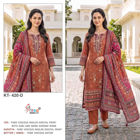 SHREE FAB KT-420 Viscose Muslin Salwar Suit