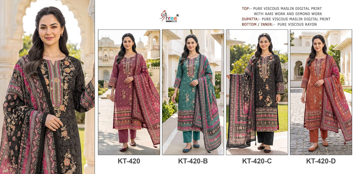 SHREE FAB KT-420 Viscose Muslin Salwar Suit
