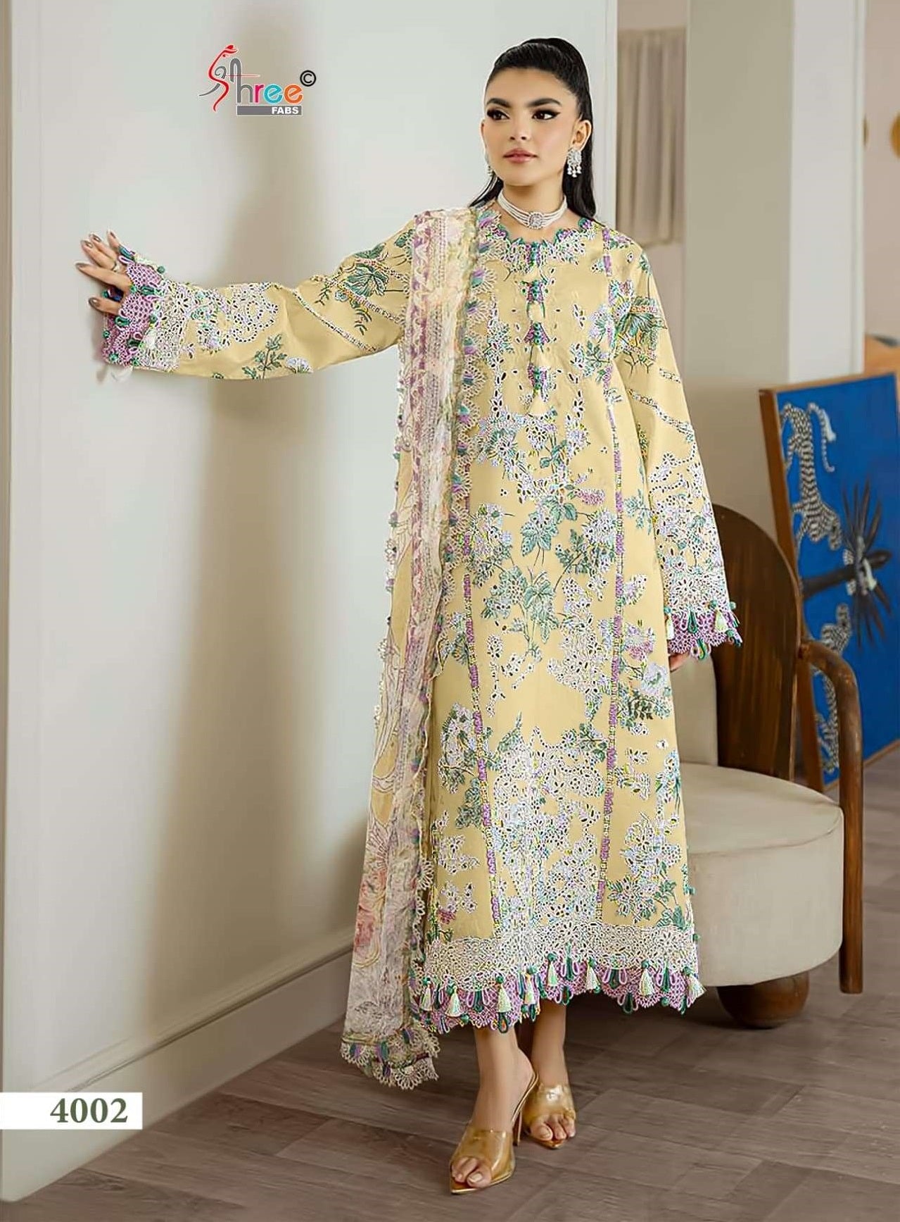 Shree Fab Maria B Flora Cotton Printed Dress Material