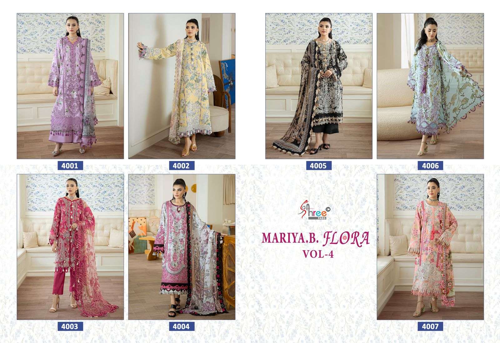 Shree Fab Maria B Flora Cotton Printed Dress Material