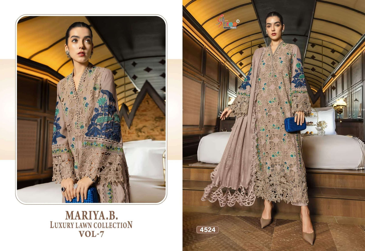 SHREE FAB Maria B Lawn Collection Vol-7 Cotton Embroidered Pakistani Suit - Amrah Wholesale